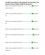 Certified Crop Advisor International Test Questions and Answers (Latest Update 2024) 85 Questions