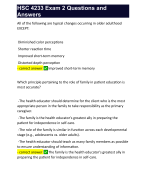 HSC 4233 Exam 2 Questions and Answers 