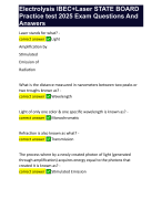 Electrolysis IBEC+Laser STATE BOARD Practice test 2025 Exam Questions And Answers 