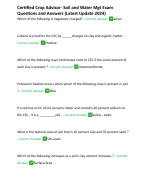 Certified Crop Advisor- Soil and Water Mgt Exam Questions and Answers (Latest Update 2024)