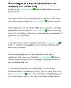 Western Region CCA Practice Exam Questions and Answers (Latest Update 2024)