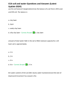 CCA soil and water Questions and Answers (Latest Update 2024)