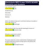 Electrolysis IBEC+Laser STATE BOARD Questions and Answers 