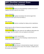 IBEC Elect/Hair removal -Exam Questions And Answers 