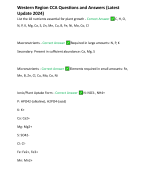 Western Region CCA Questions and Answers (Latest Update 2024)