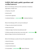 IAHSS (full study guide) questions and verified answers 