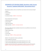 ADVANCED COT REVIEW EXAM/ Questions with Correct Answers/ Updated 2024/2025. Guaranteed Pass!!