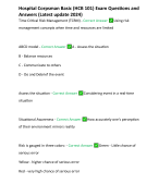 Hospital Corpsman Basic (HCB 101) Exam Questions and Answers (Latest update 2024)