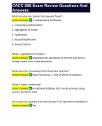 CACC 696 Exam Review Questions And Answers 