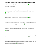 FSE 112 Final Exam questions and answers