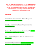 NUR 651 FINAL BRADLEY UNIVERSITY / LATEST NUR 651 ACTUAL FINAL BRADLEY UNIVERSITY REAL EXAM 2024-2025 COMPLETE ACTUAL QUESTIONS AND CORRECT DETAILED ANSWERS (100% CORRECT VERIFIED ANSWERS) A NEW UPDATED VERSION |GUARANTEED PASS. (BRAND NEW!!)