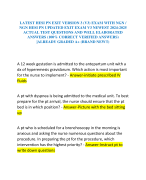 LATEST HESI PN EXIT VERSION 3 (V3) EXAM WITH NGN / NGN HESI PN UPDATED EXIT EXAM V3 NEWEST 2024-2025 ACTUAL TEST QUESTIONS AND WELL ELABORATED ANSWERS (100% CORRECT VERIFIED ANSWERS) |ALREADY GRADED A+ (BRAND NEW!!)