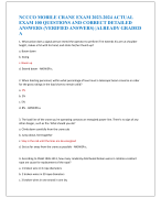 NCCCO MOBILE CRANE EXAM 2023-2024 ACTUAL  EXAM 100 QUESTIONS AND CORRECT DETAILED  ANSWERS (VERIFIED ANSWERS) |ALREADY GRADED  A