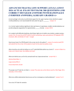 ADVANCED TRAUMA LIFE SUPPORT (ATLS) LATEST  2024 ACTUAL EXAM TEST BANK 200 QUESTIONS AND  CORRECT DETAILED ANSWERS WITH RATIONALES  (VERIFIED ANSWERS) |ALREADY GRADED A+