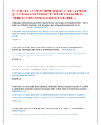 PA NOTARY EXAM NEWEST 2024 ACTUAL EXAM 230  QUESTIONS AND CORRECT DETAILED ANSWERS  (VERIFIED ANSWERS) |ALREADY GRADED A