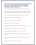 AANP EXAM, PRACTICE EXAM AND STUDY GUIDE NEWEST  2024 ACTUAL EXAM 200 QUESTIONS AND CORRECT  DETAILED ANSWERS WITH RATIONALES (VERIFIED  ANSWERS) |ALREADY GRADED A+