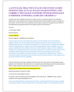 AANP EXAM, PRACTICE EXAM AND STUDY GUIDE  NEWEST 2024 ACTUAL EXAM 210 QUESTIONS AND  CORRECT DETAILED ANSWERS WITH RATIONALES  (VERIFIED ANSWERS) |ALREADY GRADED A+