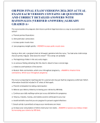 OB/PEDS FINAL EXAM VERSIONS 2024-2025 ACTUAL  EXAM EACH VERSION CONTAINS 140 QUESTIONS  AND CORRECT DETAILED ANSWERS WITH  RATIONALES (VERIFIED ANSWERS) |ALREADY  GRADED A+