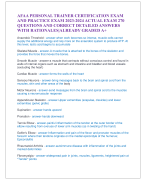 AFAA PERSONAL TRAINER CERTIFICATION EXAM  AND PRACTICE EXAM 2023-2024 ACTUAL EXAM 270  QUESTIONS AND CORRECT DETAILED ANSWERS  WITH RATIONALES|ALREADY GRADED A+