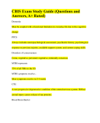 CBIS Exam Study Guide (Questions and Answers, A+ Rated)