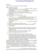 Summary Transnational Management