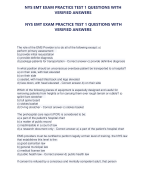 NYS EMT Exam Practice Test 1 Questions With Answers