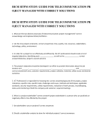 BICSI RTPM Study Guide For Telecommunication Project Manager With Correct Solutions 