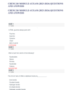 CHEM 210 Module 6 Exam (2023-2024) Questions And Answers 
