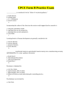 CPCE Form B Practice Exam