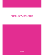 RR201 Staatsrecht - Samenvatting