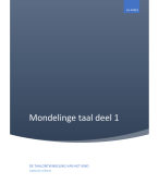 Mondelinge taal 1 - Deel 1