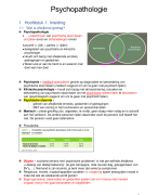 samenvatting Psychopathologie 