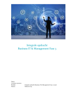 Integrale Eindopdracht fase 3, HBO Business IT & Management fase (leerjaar) 3, cijfer 7 incl. opmerkingen beoordeling 2024