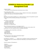 ODMHSAS Behavioral Health Case Management Exam