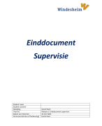 Einddocument van Supervisie