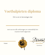 Voetbal Pieten diploma
