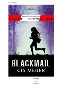 Boekverslag Blackmail van Cis Meijer