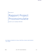Project Processimulatie TBK jaar 2 Kwartiel 1/ cijfer 7,5