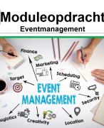 Moduleopdracht eventmanagement l cijfer 9 + beoordeling l Schoevers
