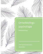 Samenvatting Ontwikkelingspsychologie (OP)