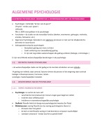 samenvatting algemene psychologie 