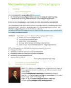 Examensamenvatting Menswetenschappen: Orthopedagogiek