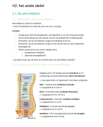 Samenvatting hoofdstuk 2 anatomie axiaal skelet