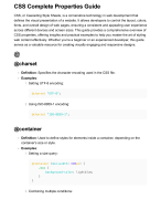 CSS Complete Properties Guide