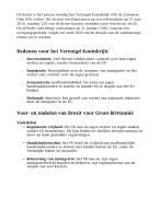 Samenvatting Brexit Verenigd Koninkrijk 