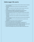 oefenvragen life events ( gebaseerd op examen)