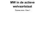 Samenvatting MW in de actieve welvaarstaat - Thomas more