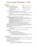 Examenvragen Pathologie 2 - 2VDK