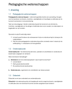 pedagogische wetenschappen 1