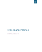 Samenvatting ethisch ondernemen